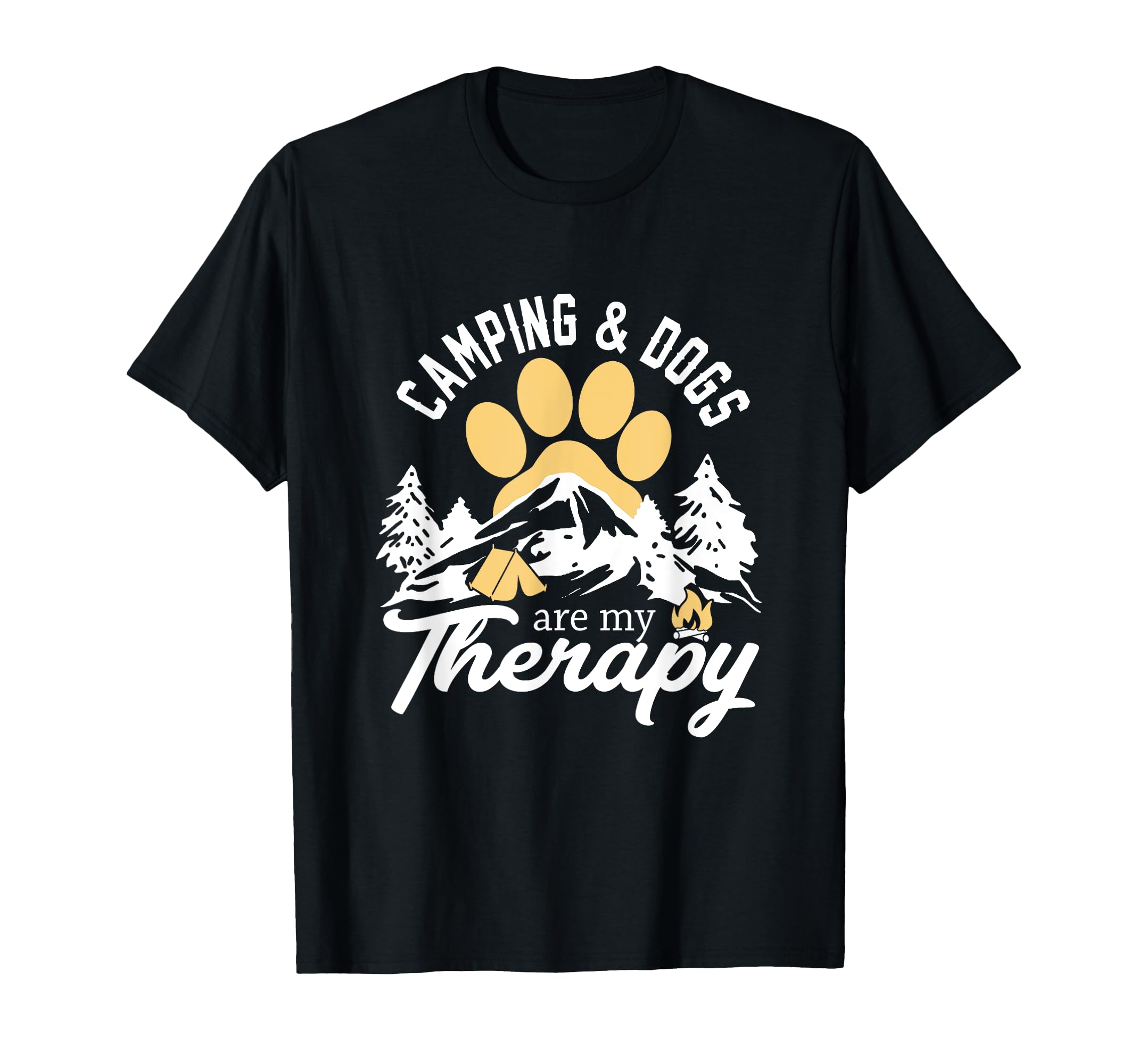 Camping And Dogs Are My Therapy T-Shirt - Aesthetic Graphic for Adults - T-Shirt, Sweatshirt, Hoodie