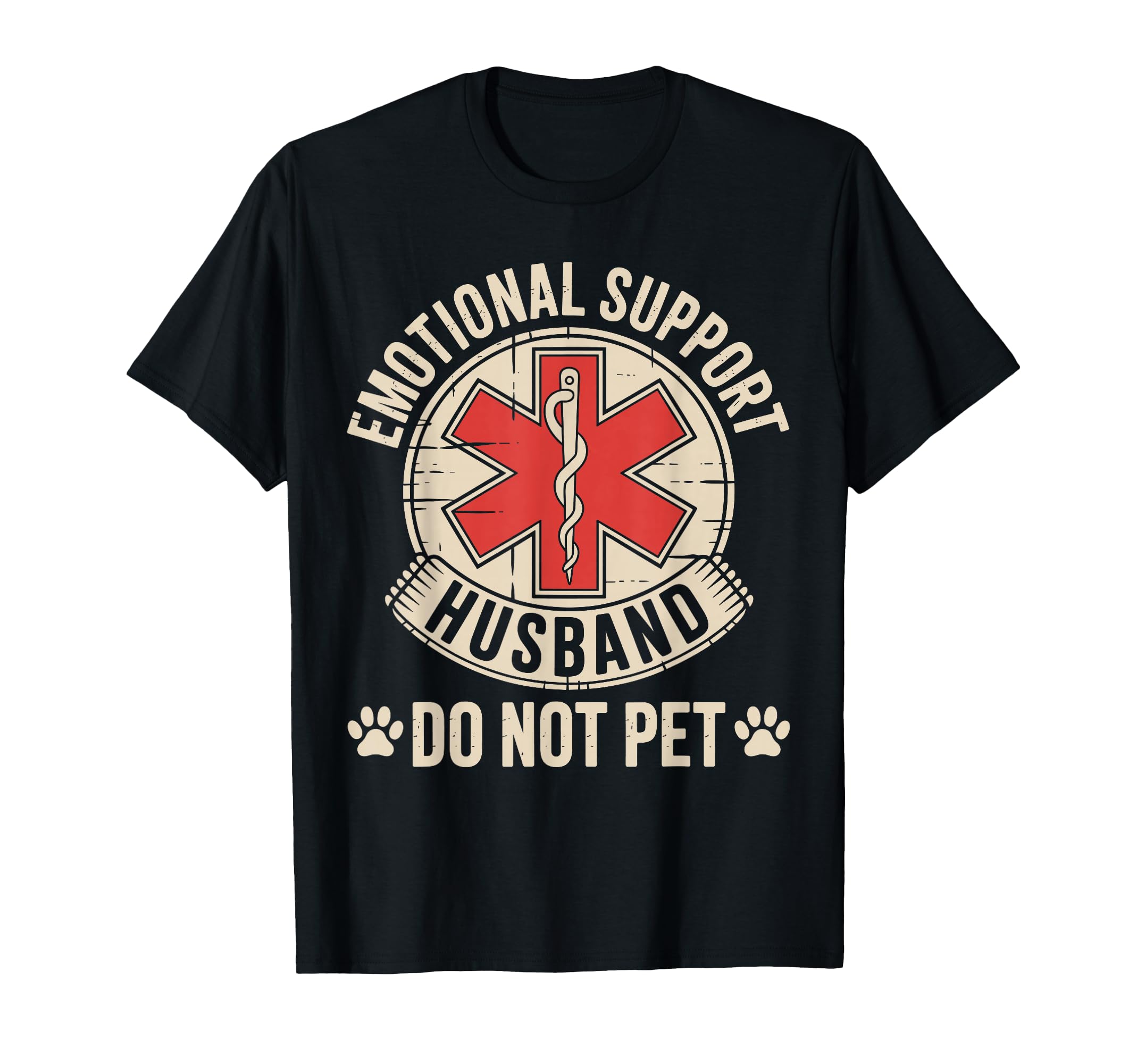 Emotional Support Husband Do Not Pet T-Shirt - Minimalist Print for Adults - T-Shirt, Sweatshirt, Hoodie