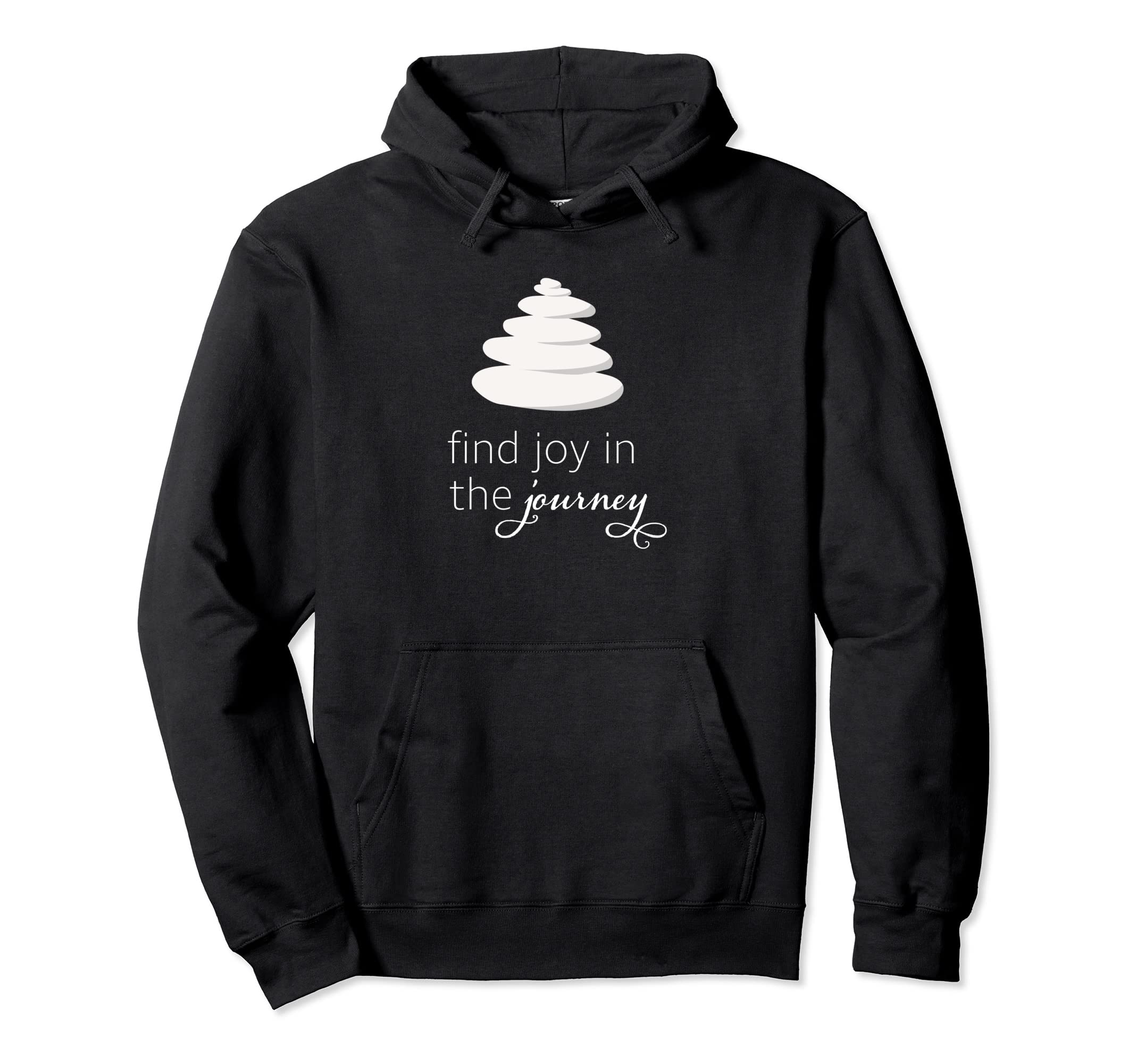 Find Joy Journey Stacked Stones Zen Hoodie - Graphic Print Unisex - T-Shirt, Sweatshirt, Hoodie