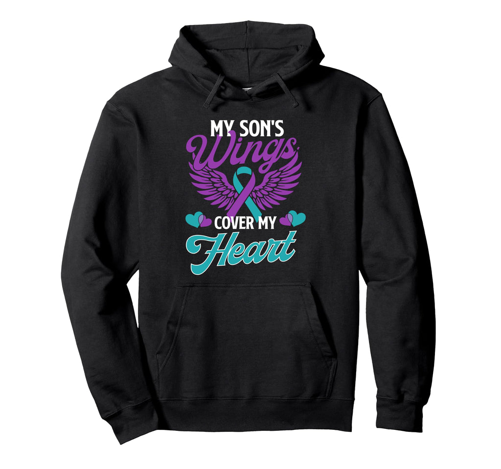 My Sons Wings Cover My Heart Suicide Hoodie - Trendy Graphic Men Women - T-Shirt, Sweatshirt, Hoodie