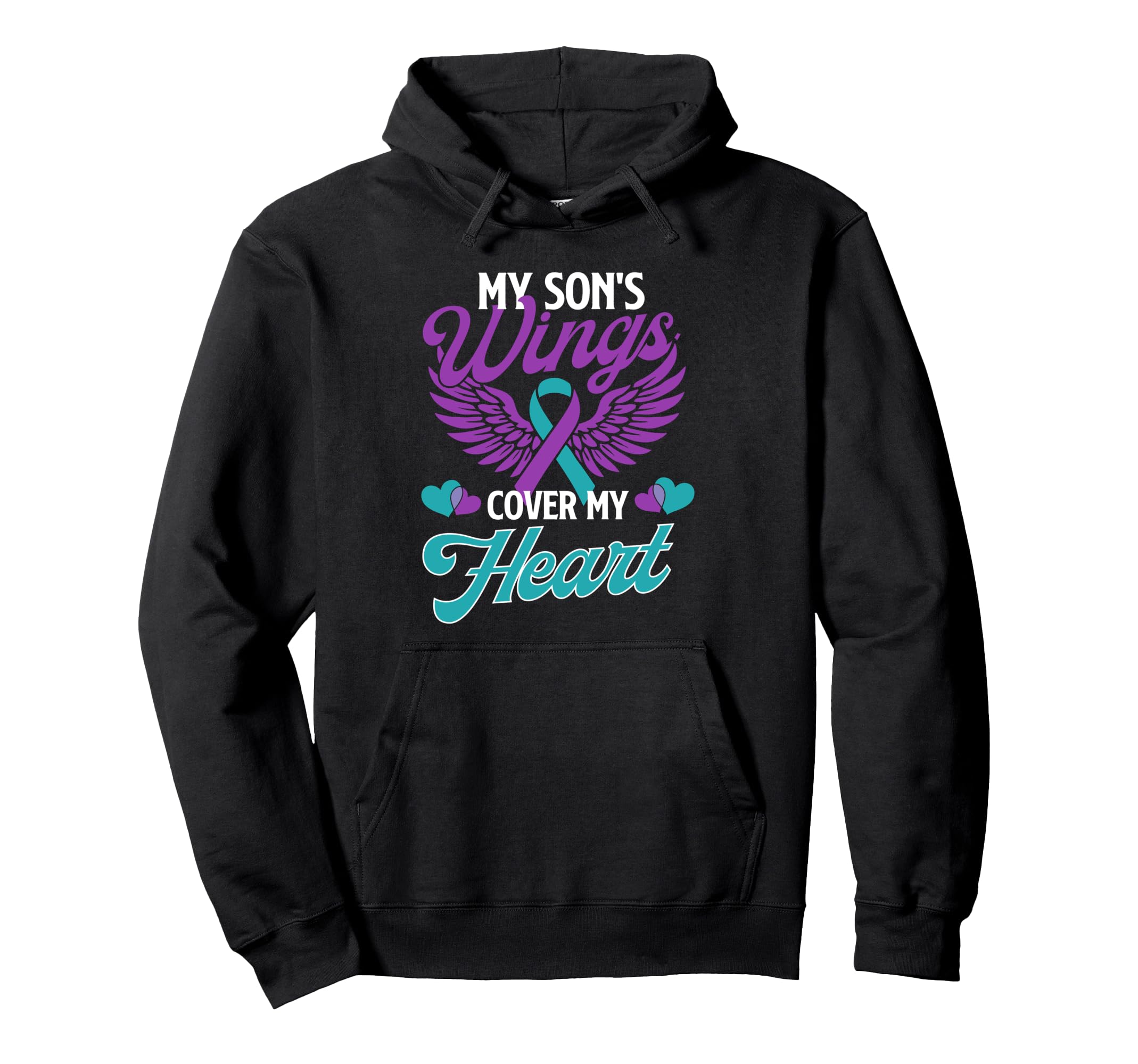 My Sons Wings Cover My Heart Suicide Hoodie - Trendy Graphic Men Women - T-Shirt, Sweatshirt, Hoodie