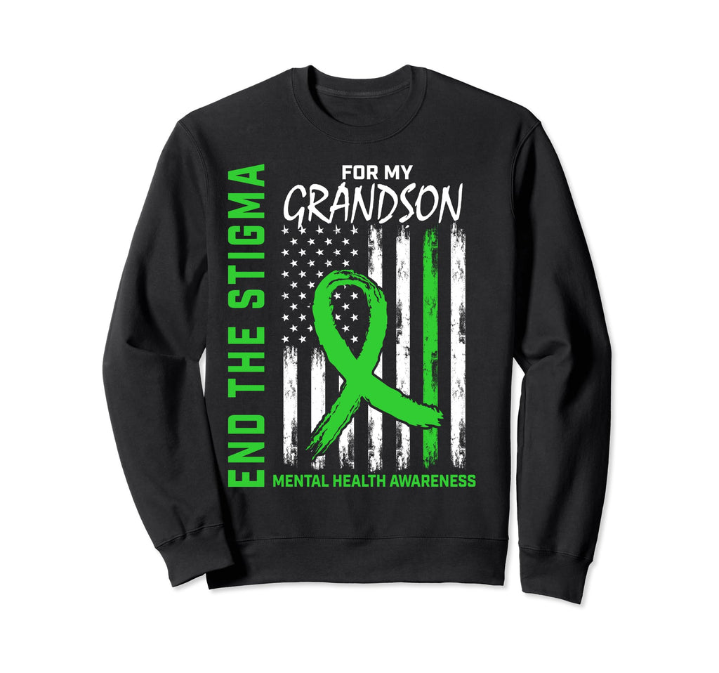 End Stigma Mental Health Awareness Sweatshirt - Trendy Graphic for Adults - T-Shirt, Sweatshirt, Hoodie