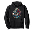 Dragon Reading Book Dragon Enthusiast Hoodie - Aesthetic Graphic Unisex - T-Shirt, Sweatshirt, Hoodie
