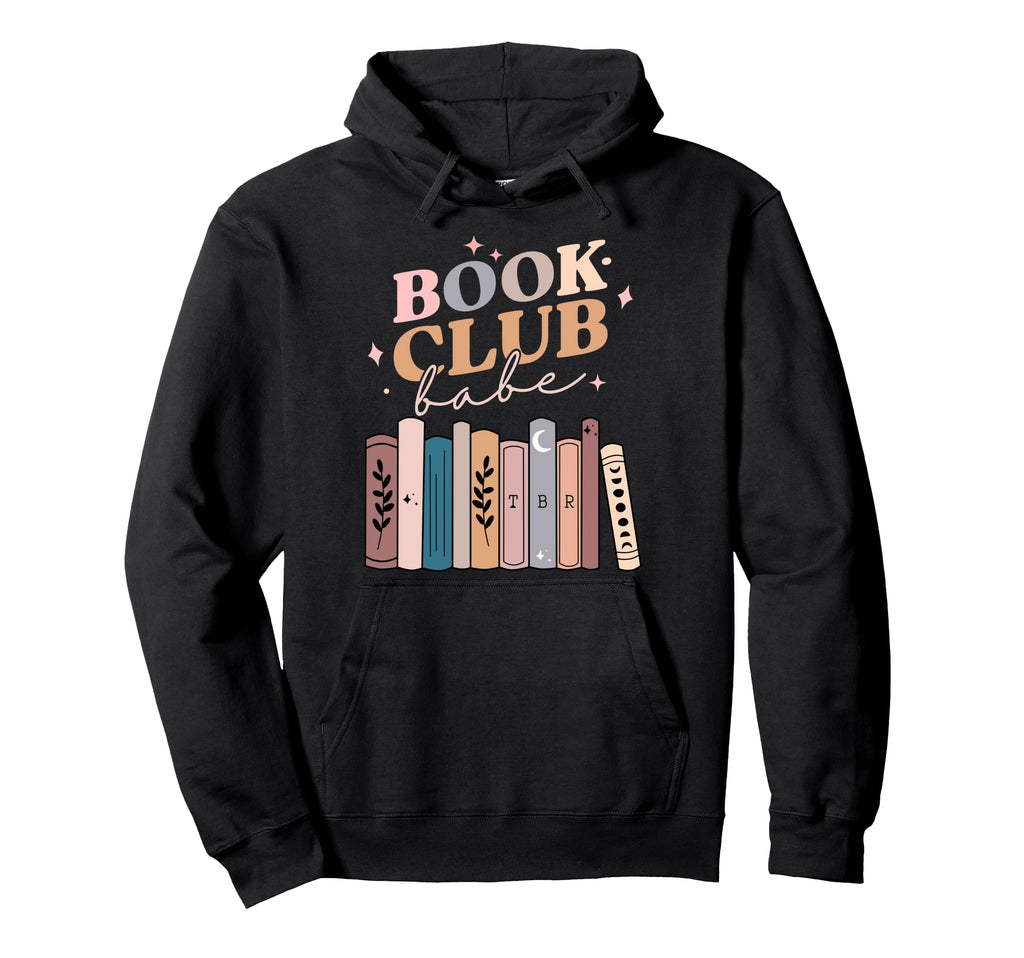 Book Club Babe Bibliophile Hoodie - Minimalist Print for Adults - T-Shirt, Sweatshirt, Hoodie