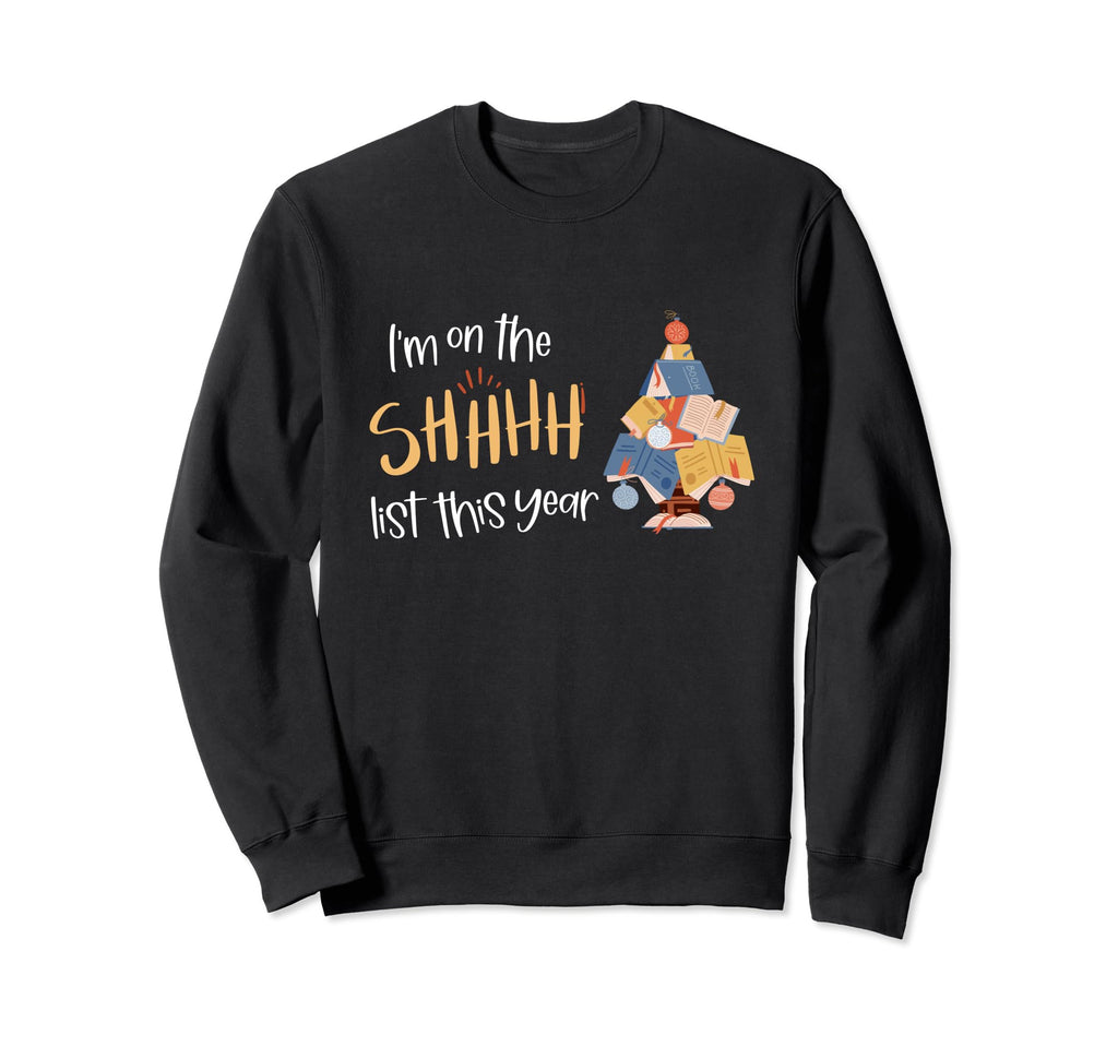 Festive Funny Library Gift Book Sweatshirt - Minimalist Print Men Women - T-Shirt, Sweatshirt, Hoodie
