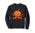 Meditation Pumpkin Yoga Pose Relaxing Sweatshirt - Graphic Print Unisex - T-Shirt, Sweatshirt, Hoodie