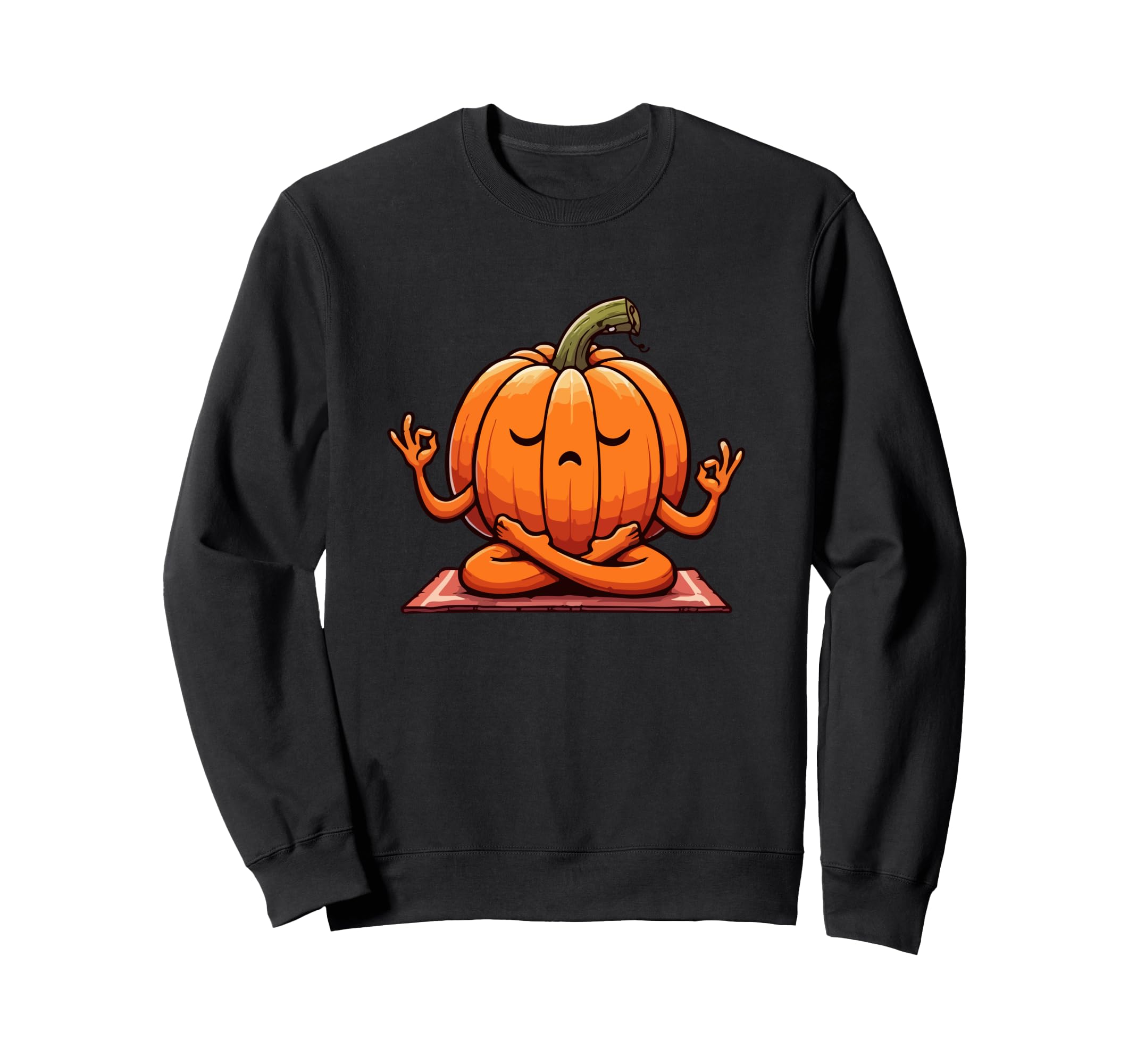 Meditation Pumpkin Yoga Pose Relaxing Sweatshirt - Graphic Print Unisex - T-Shirt, Sweatshirt, Hoodie