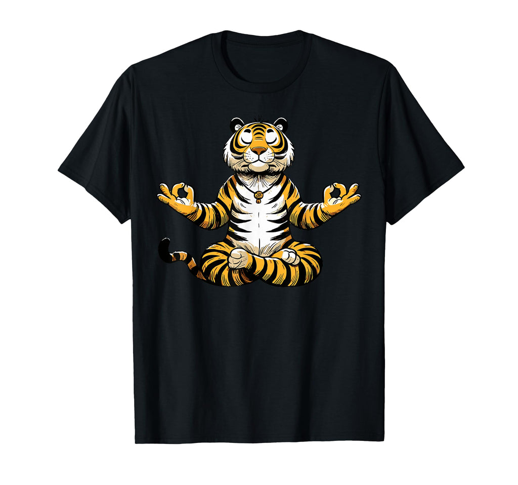 Meditation Tiger Yoga Pose Relaxing T-Shirt - Graphic Print for Adults - T-Shirt, Sweatshirt, Hoodie