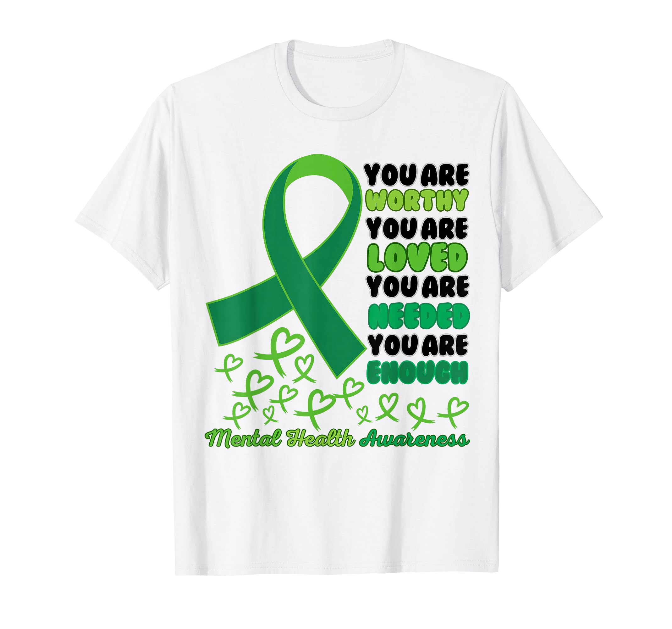 Motivational Support Warrior Mental Health T-Shirt - Graphic Print Unisex - T-Shirt, Sweatshirt, Hoodie