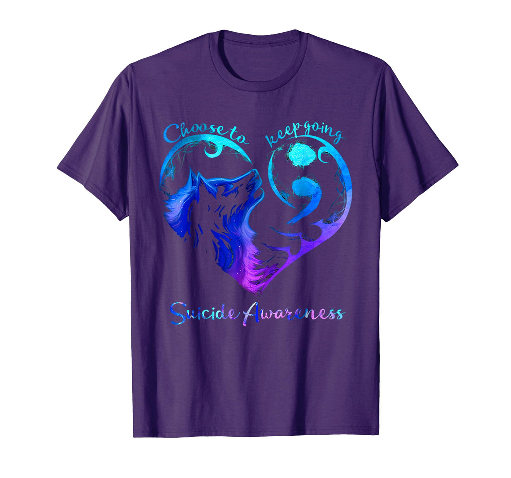 Wolf Choose To Keep Going Matter T-Shirt - Graphic Print for Adults - T-Shirt, Sweatshirt, Hoodie