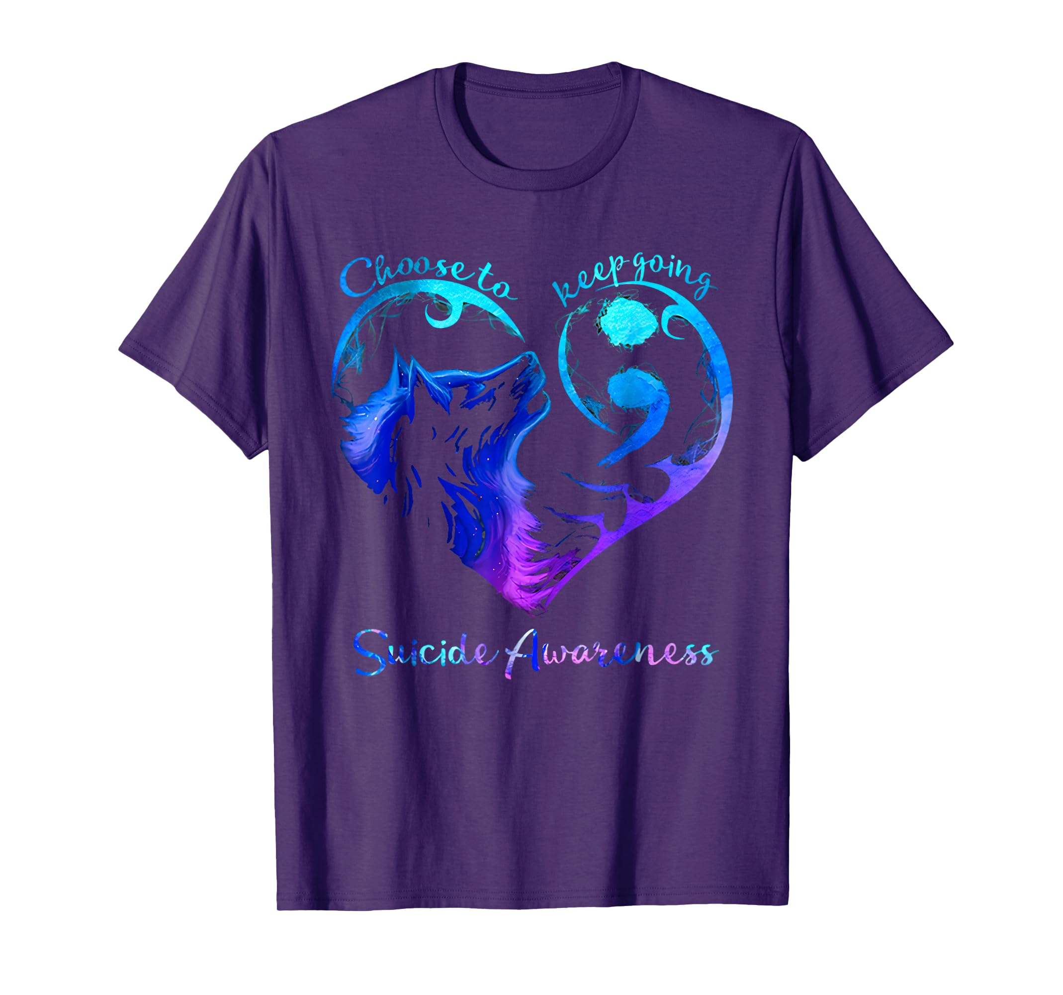 Wolf Choose To Keep Going Matter T-Shirt - Graphic Print for Adults - T-Shirt, Sweatshirt, Hoodie