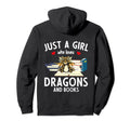 Just Who Loves Dragons And Books Nerd Book Hoodie - Trendy Graphic Unisex - T-Shirt, Sweatshirt, Hoodie