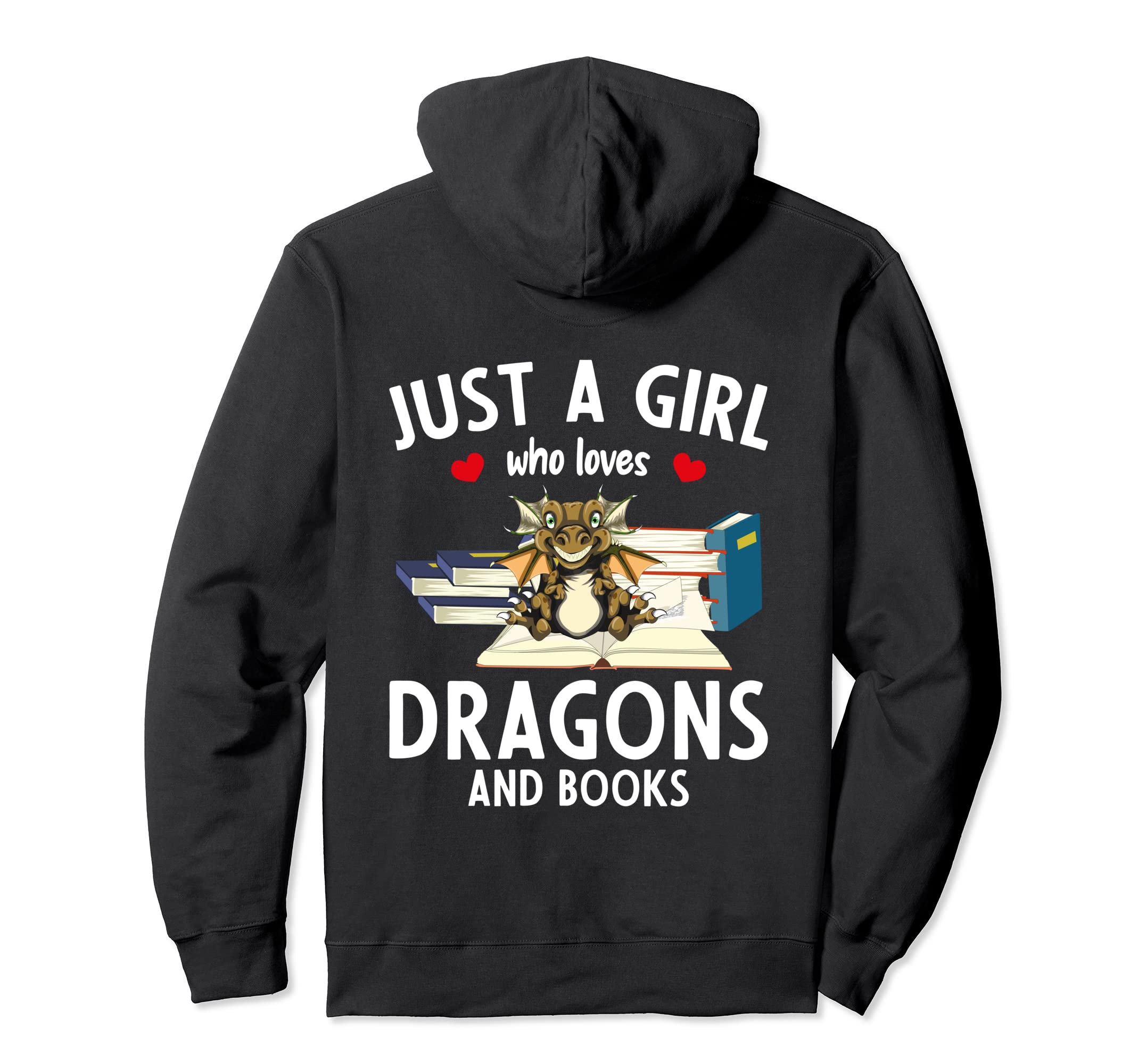 Just Who Loves Dragons And Books Nerd Book Hoodie - Trendy Graphic Unisex - T-Shirt, Sweatshirt, Hoodie
