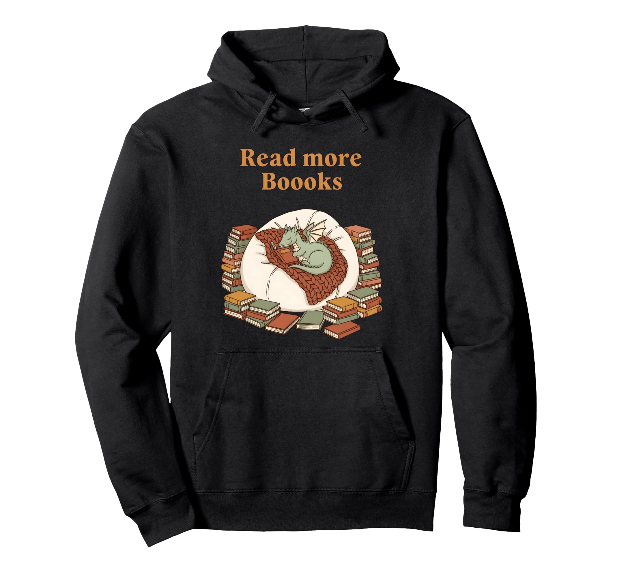 Read More Booooks Dragon Cozy Reading Hoodie - Aesthetic Graphic Men Women - T-Shirt, Sweatshirt, Hoodie