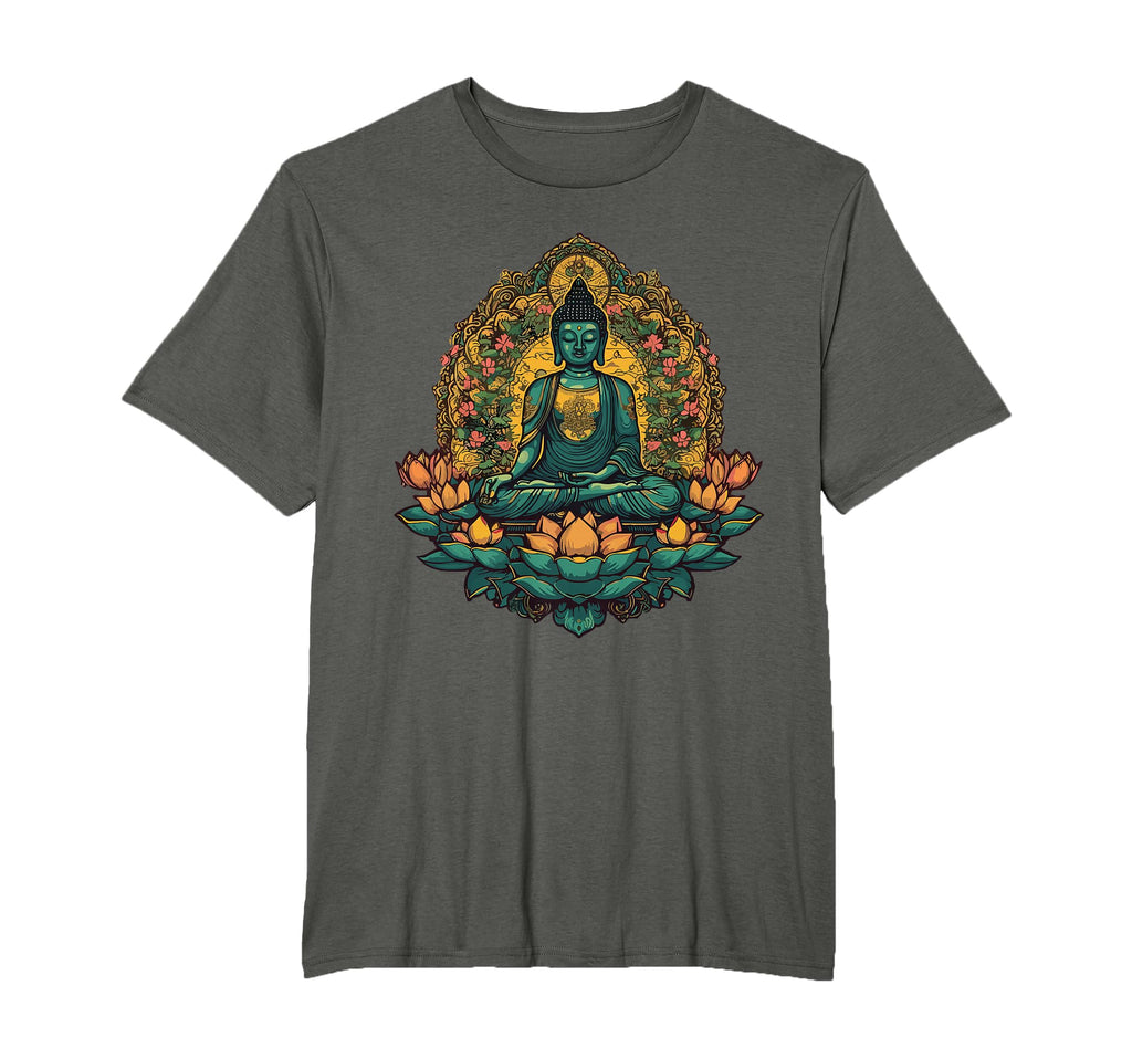 Buddha Mandala Buddhist T-Shirt - Fun Novelty Design for Adults - T-Shirt, Sweatshirt, Hoodie