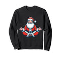 Meditation Santa Yoga Pose Sweatshirt - Minimalist Print Men Women - T-Shirt, Sweatshirt, Hoodie