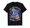 Just Who Loves Dragons And Books Fantasy T-Shirt - Graphic Print Men Women - T-Shirt, Sweatshirt, Hoodie