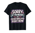 Sorry If Im Mean Im Overstimulated Right T-Shirt - Unique Graphic Unisex - T-Shirt, Sweatshirt, Hoodie