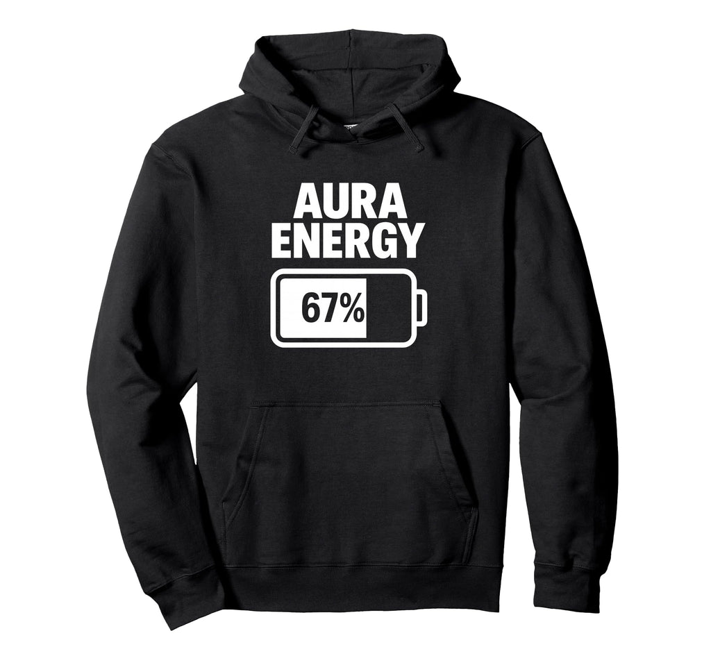 Aura Energy 67 Percent Battery Icon Hoodie - Novelty Apparel Unisex - T-Shirt, Sweatshirt, Hoodie