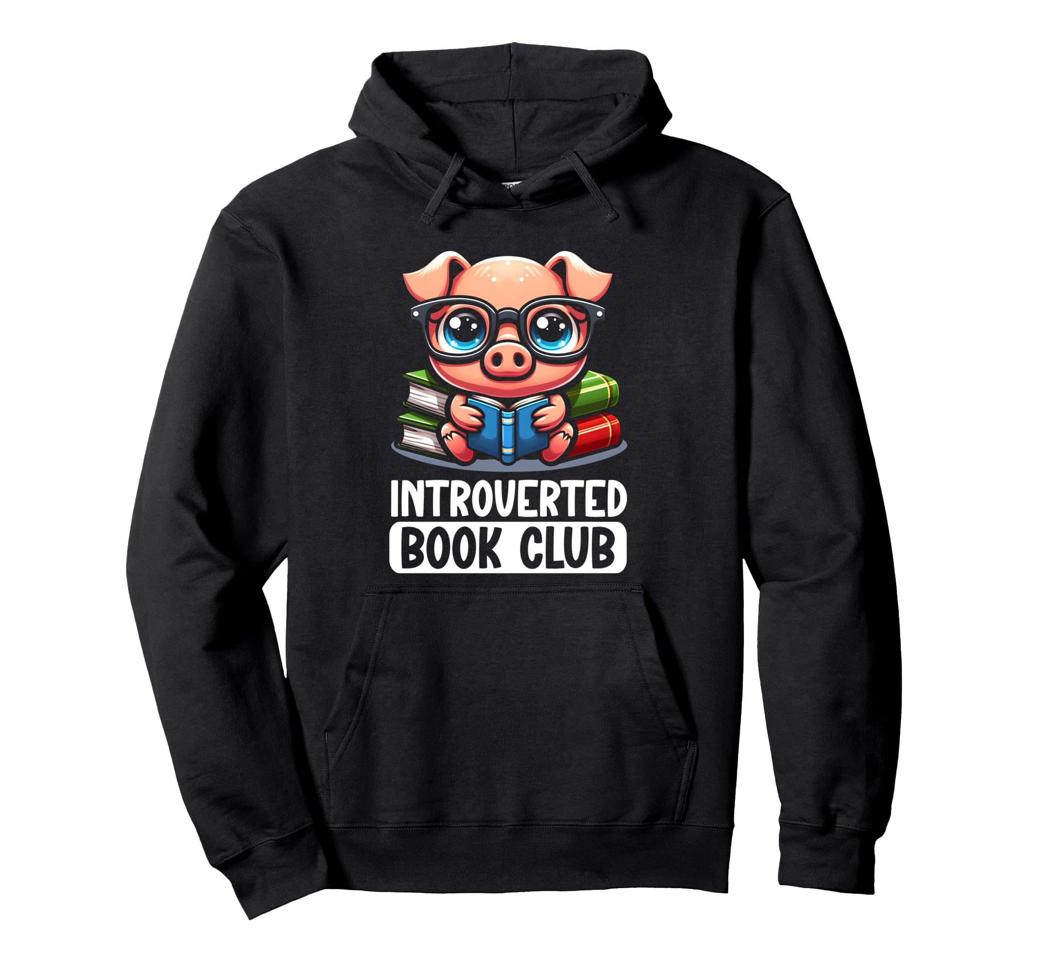 Introverted Book Club Reading Hoodie - Casual Everyday Wear Men Women - T-Shirt, Sweatshirt, Hoodie