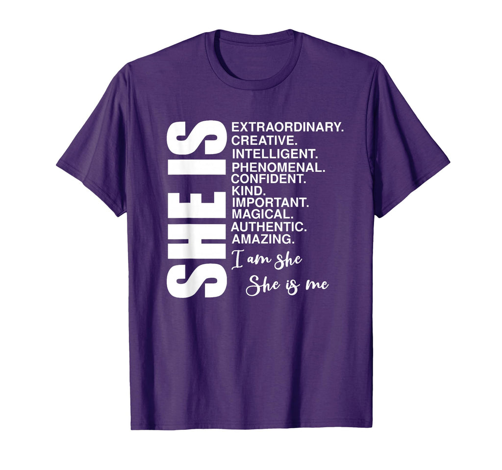 Affirmation I Am She And She Is Me T-Shirt - Minimalist Print Unisex - T-Shirt, Sweatshirt, Hoodie