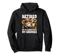 Retired Gnome Coffee And Books Hoodie - Fun Novelty Design for Adults - T-Shirt, Sweatshirt, Hoodie