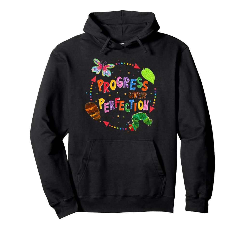Progress Over Perfection Teacher Hoodie - Aesthetic Graphic Unisex - T-Shirt, Sweatshirt, Hoodie