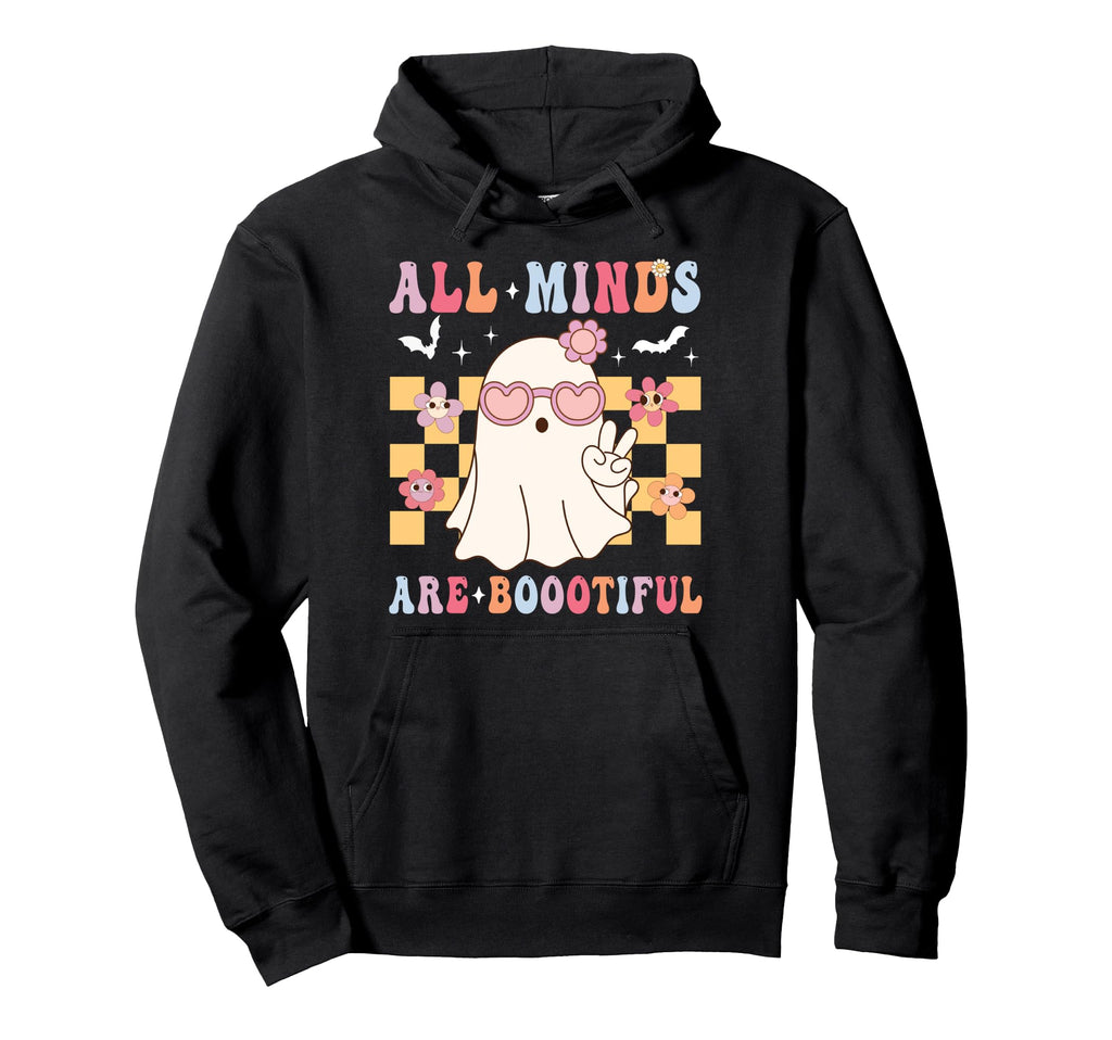 All Minds Are Boootiful Ghost Halloween Hoodie - Fun Novelty Design Unisex - T-Shirt, Sweatshirt, Hoodie