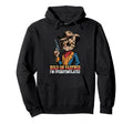 Hold Partner Im Overstimulated Cowboy Cat Hoodie - Graphic Print Unisex - T-Shirt, Sweatshirt, Hoodie