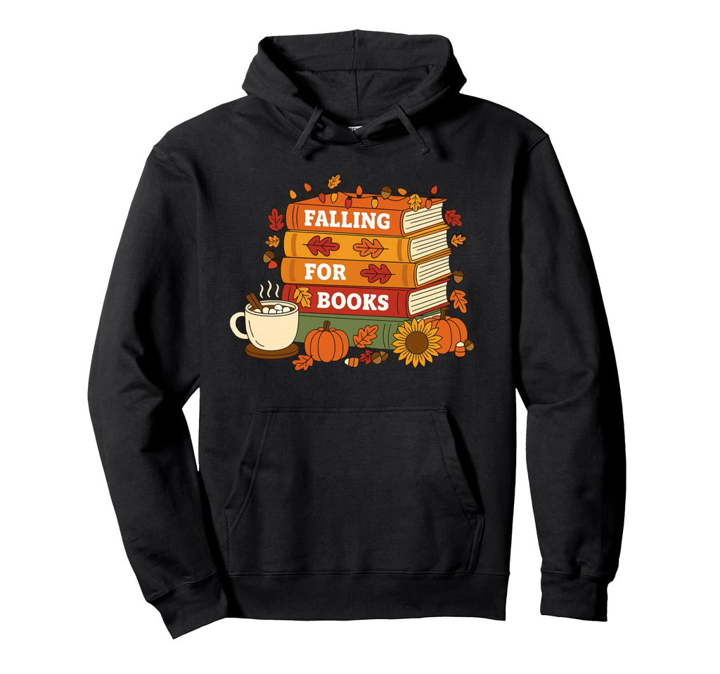 Fall Falling Books Book Lover Hoodie - Fun Novelty Design Unisex - T-Shirt, Sweatshirt, Hoodie