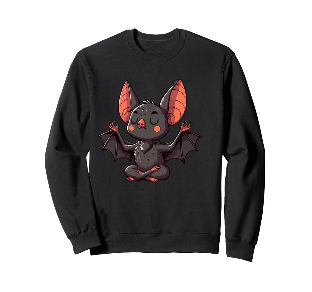 Meditation Bat Yoga Pose Relaxing Sweatshirt - Custom Art Print for Adults - T-Shirt, Sweatshirt, Hoodie