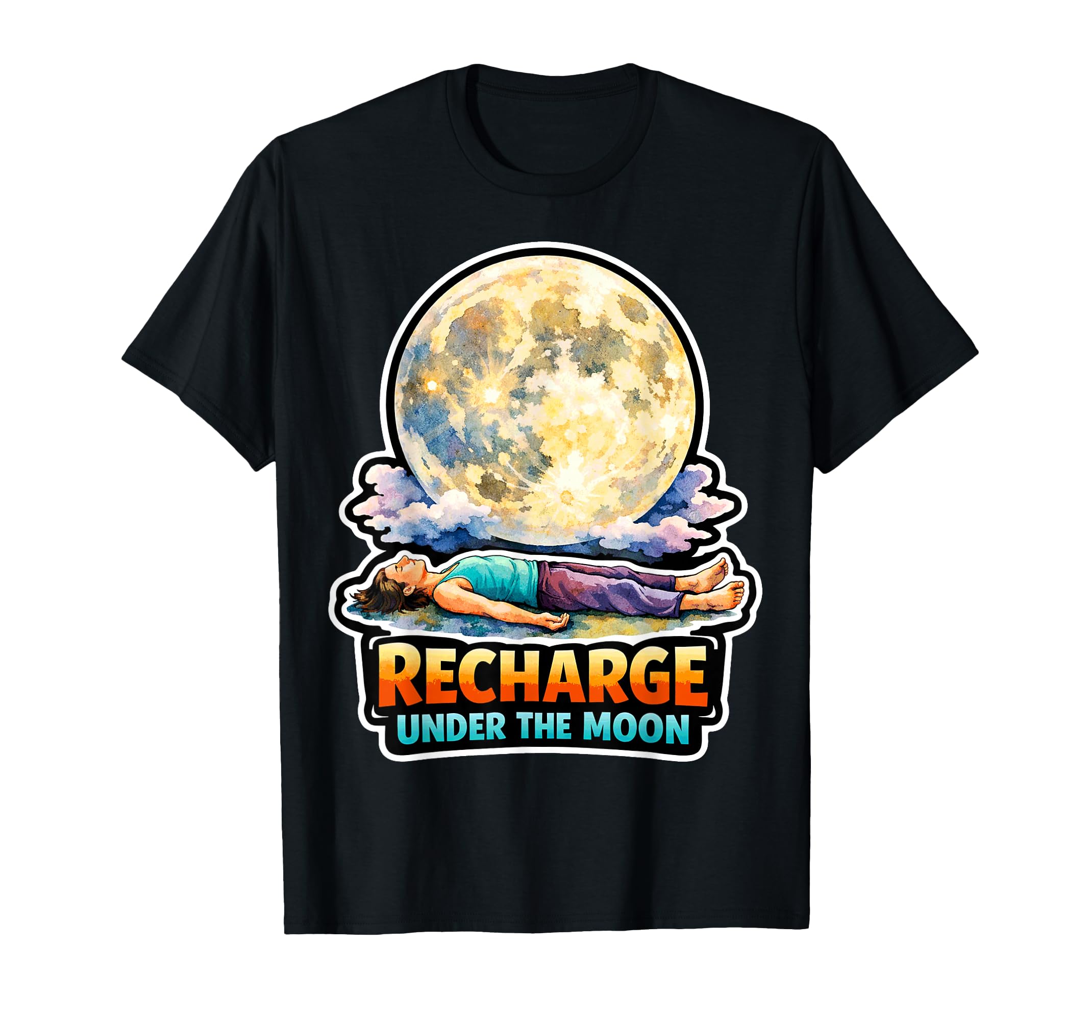 Moon Meditation Lunar Mindfulness T-Shirt - Streetwear Style for Adults - T-Shirt, Sweatshirt, Hoodie