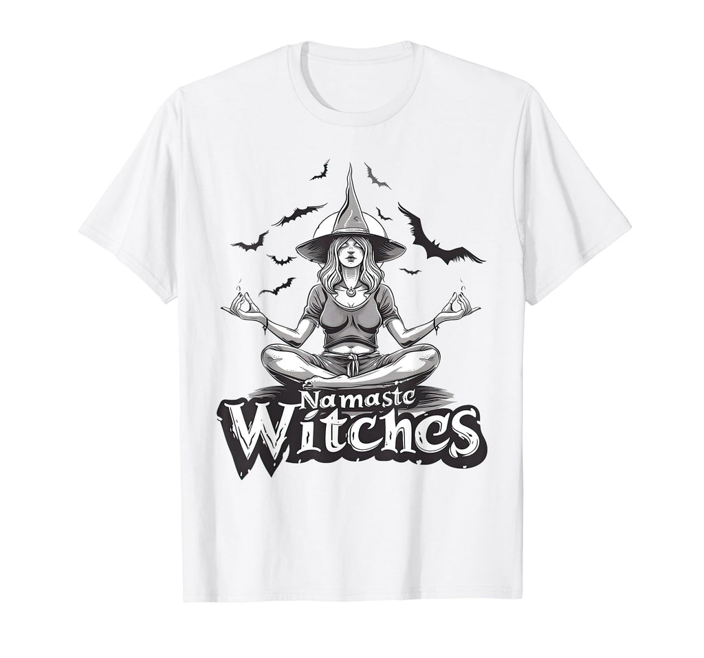 Namaste Witches Funny Witch Meditation T-Shirt - Graphic Print Men Women - T-Shirt, Sweatshirt, Hoodie