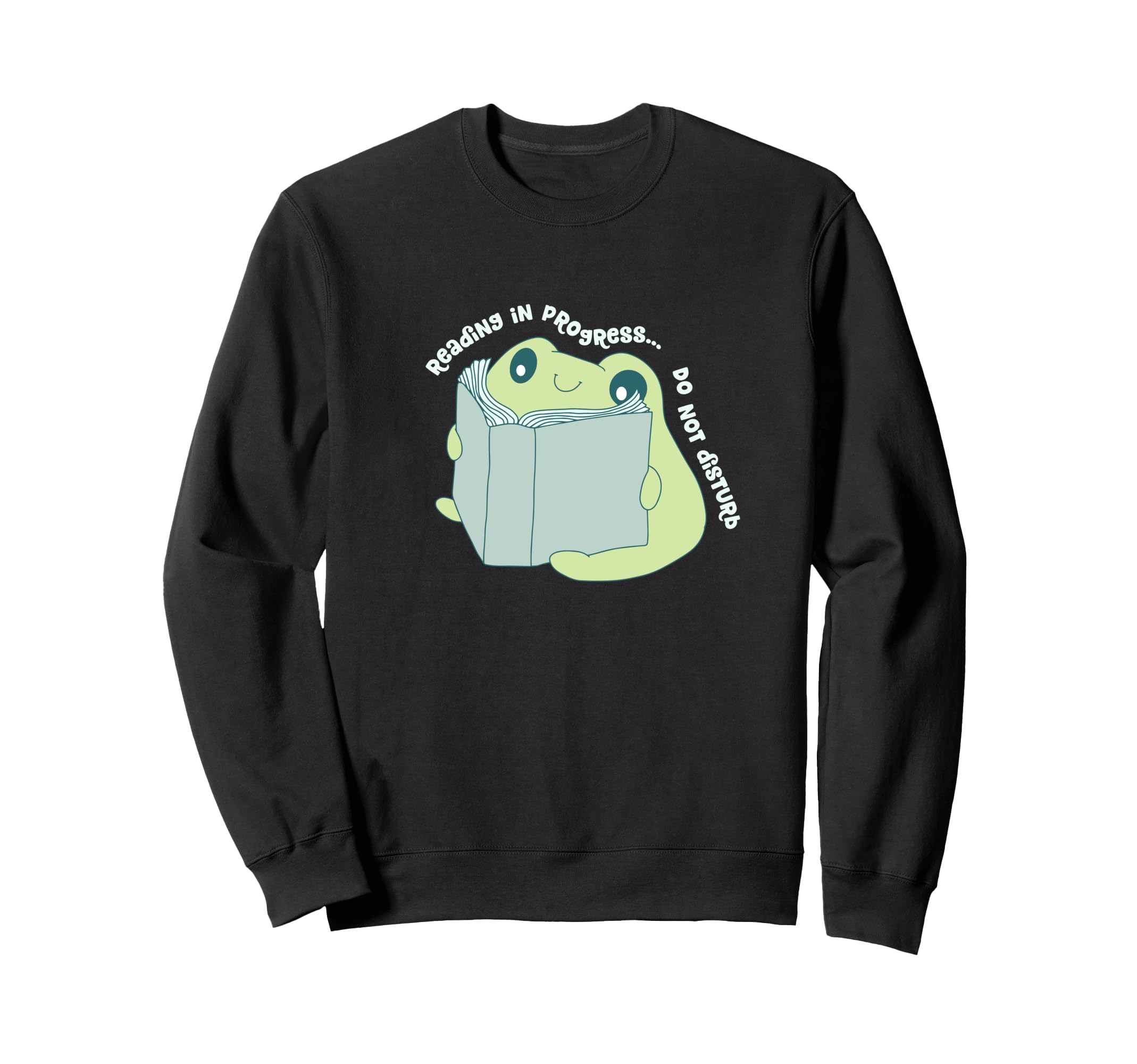 Frog Bookworm Reading Sweatshirt - Casual Everyday Wear for Adults - T-Shirt, Sweatshirt, Hoodie