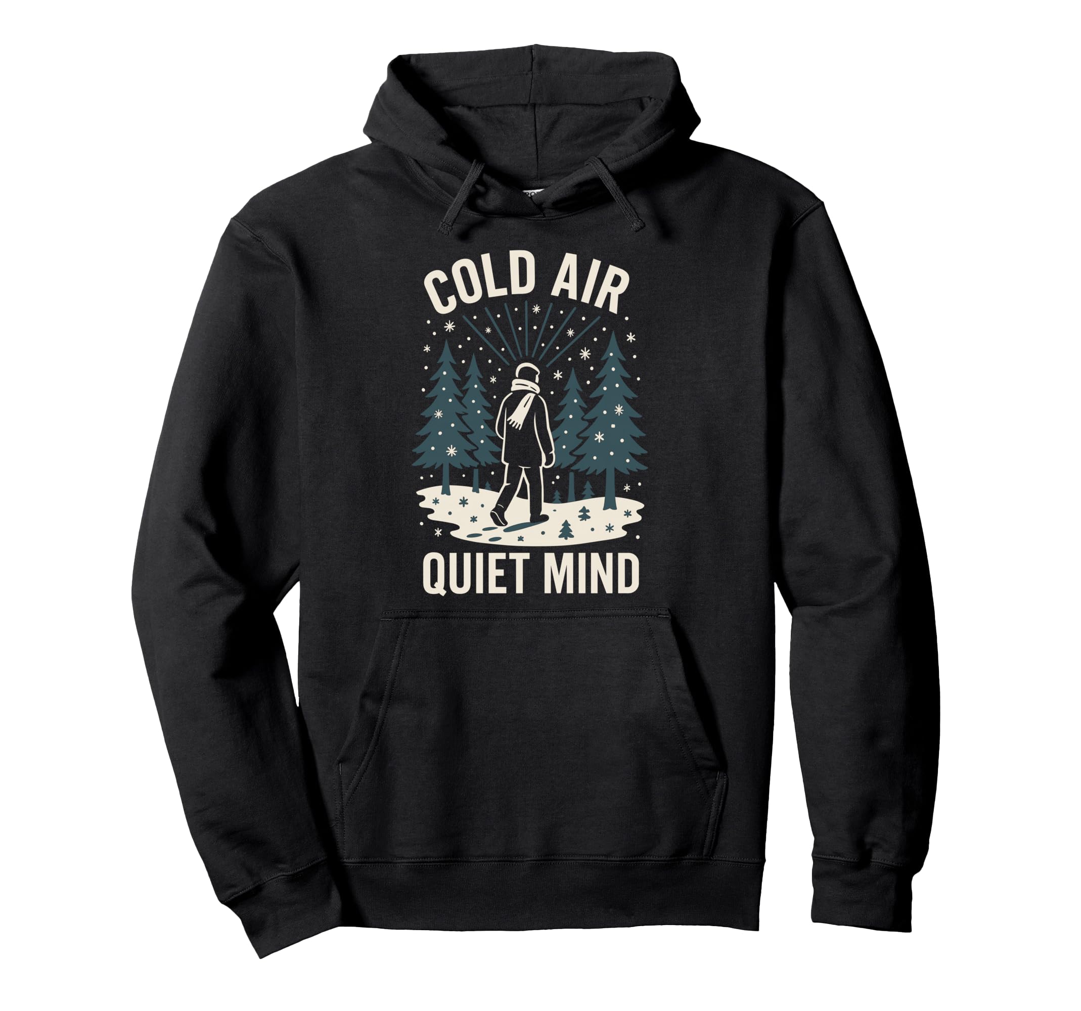 Forest Walk Overthinker Mental Reset Hoodie - Minimalist Print Men Women - T-Shirt, Sweatshirt, Hoodie