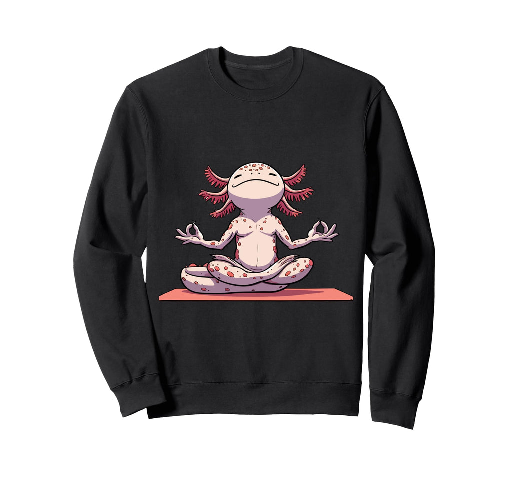 Meditation Axolotl Yoga Pose Sweatshirt - Graphic Print for Adults - T-Shirt, Sweatshirt, Hoodie
