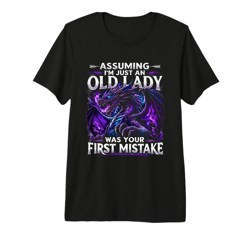 Assuming Im Just Old Lady Fantasy Book T-Shirt - Graphic Print Men Women - T-Shirt, Sweatshirt, Hoodie