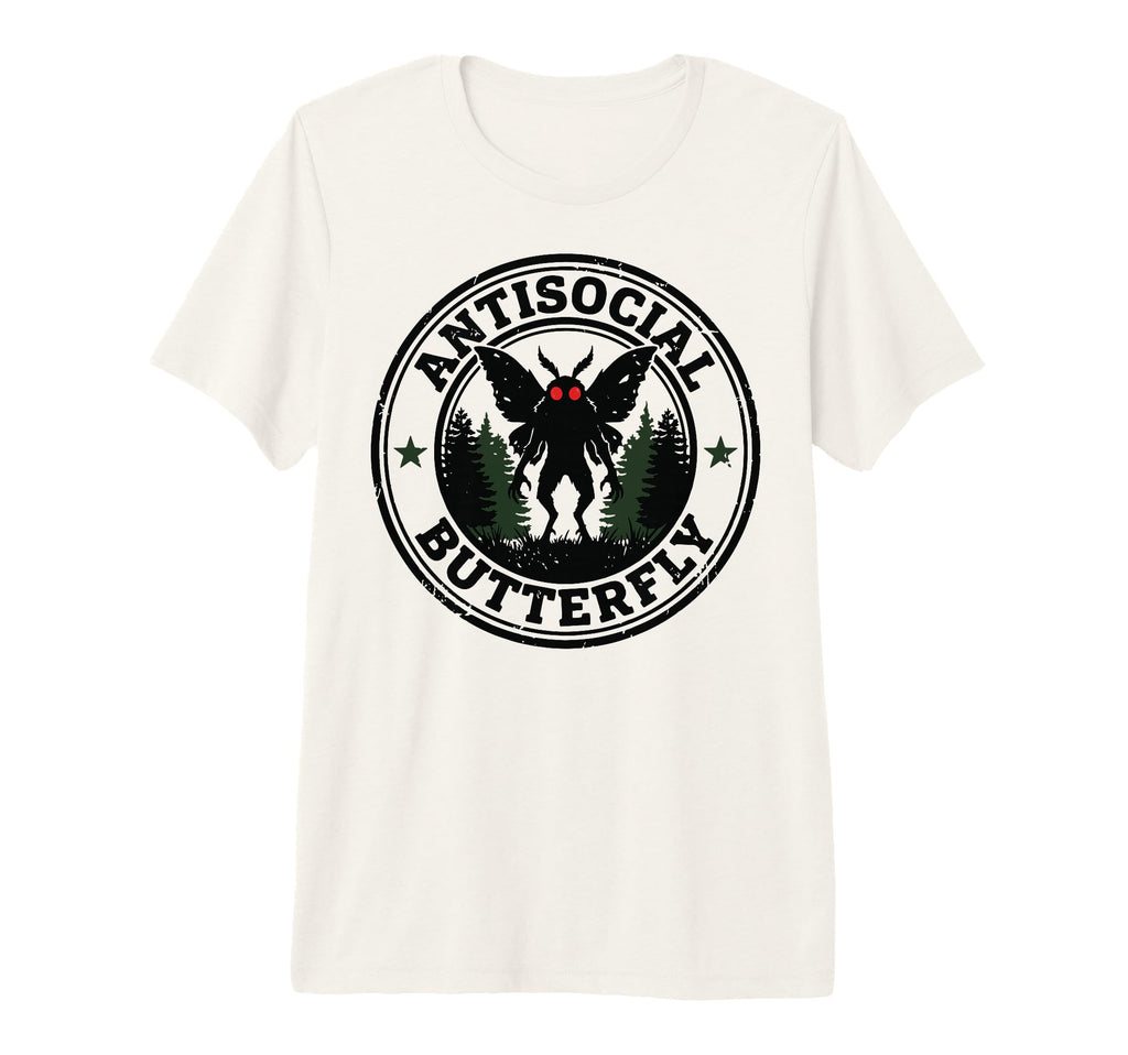 Antisocial Butterfly Tri Blend T-Shirt - Aesthetic Graphic Unisex - T-Shirt, Sweatshirt, Hoodie