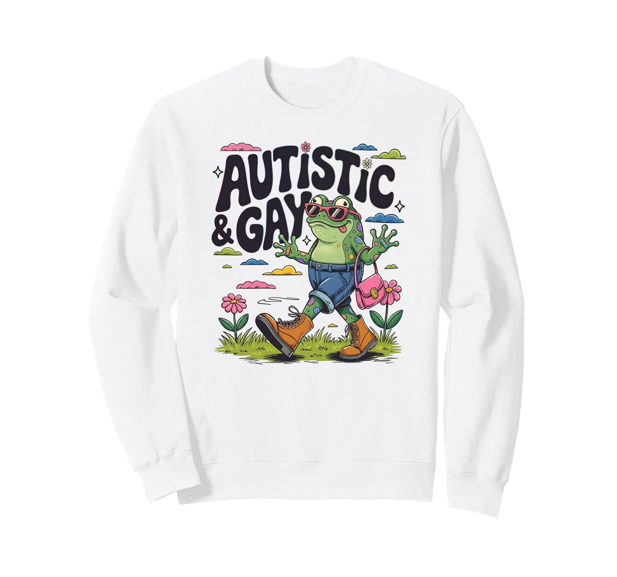 Autistic Gay Frog Love Is Love Sweatshirt - Custom Art Print Men Women - T-Shirt, Sweatshirt, Hoodie