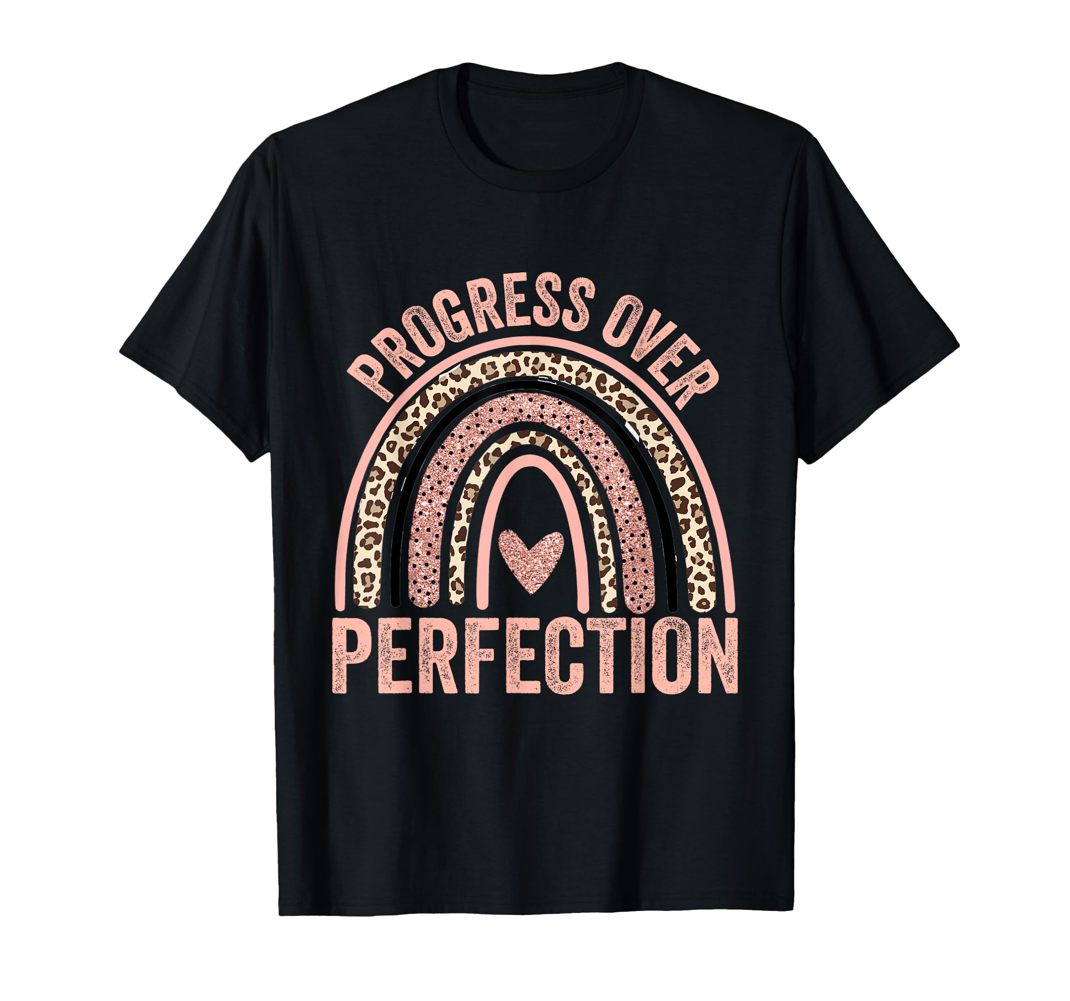 Progress Over Perfection Motivational T-Shirt - Trendy Graphic for Adults - T-Shirt, Sweatshirt, Hoodie