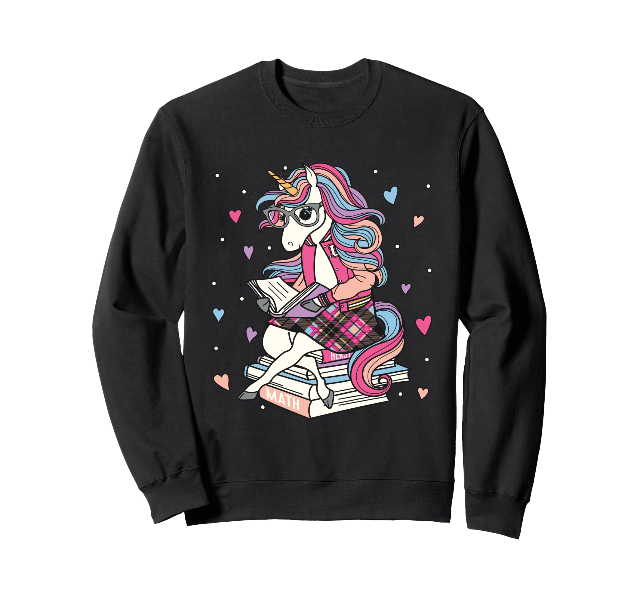Reading Library Unicorn Read Books Lover Sweatshirt - Graphic Print Unisex - T-Shirt, Sweatshirt, Hoodie