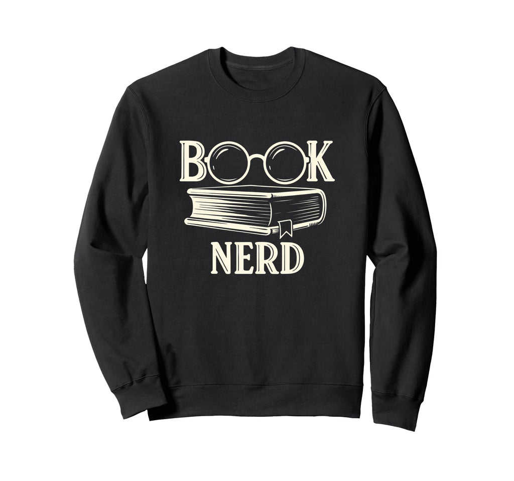 Book Nerd Typography Minimalist Sweatshirt - Aesthetic Graphic Unisex - T-Shirt, Sweatshirt, Hoodie