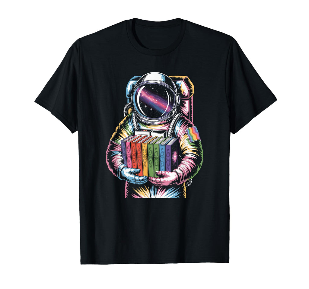 Astronaut Discovering Magical Book T-Shirt - Graphic Print for Adults - T-Shirt, Sweatshirt, Hoodie