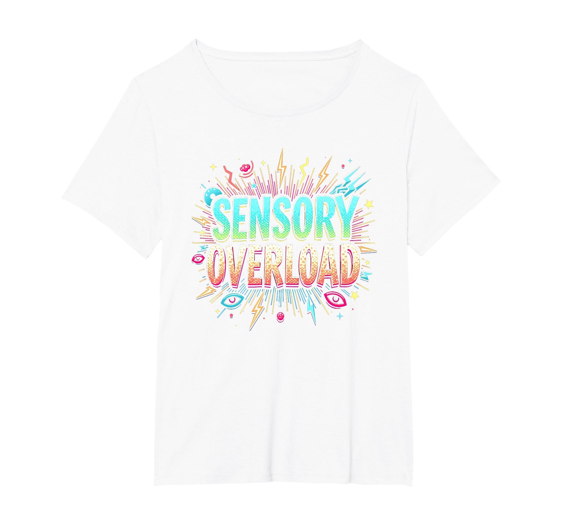 Sensory Overload Im Overstimulated T-Shirt - Aesthetic Graphic for Adults - T-Shirt, Sweatshirt, Hoodie