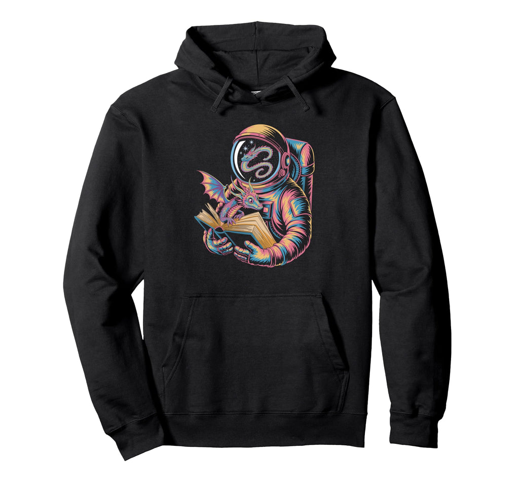 Space Reader Discovering Colorful Galaxy Hoodie - Custom Art Print Unisex - T-Shirt, Sweatshirt, Hoodie
