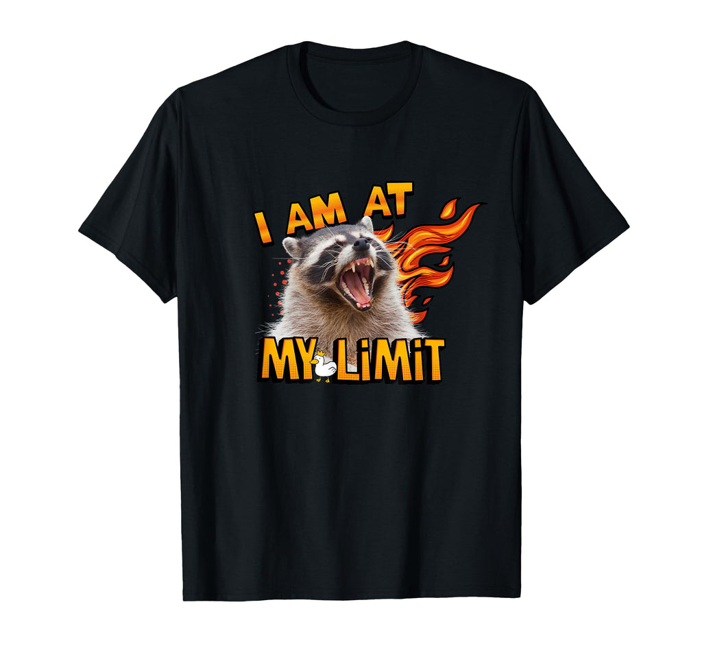 I Am My Limit Funny Raccoon Rage T-Shirt - Custom Art Print Men Women - T-Shirt, Sweatshirt, Hoodie