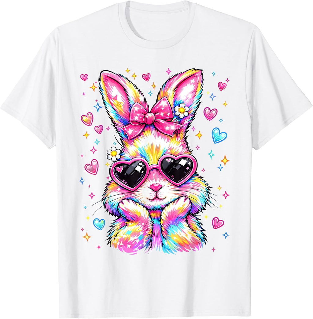Cute Tie Dye Rabbit Easter Women Girl Kid Shirts Unisex T-shirt, Sweatshirt, Hoodie, Long Sleeve Tee - T-Shirt, Sweatshirt, Hoodie
