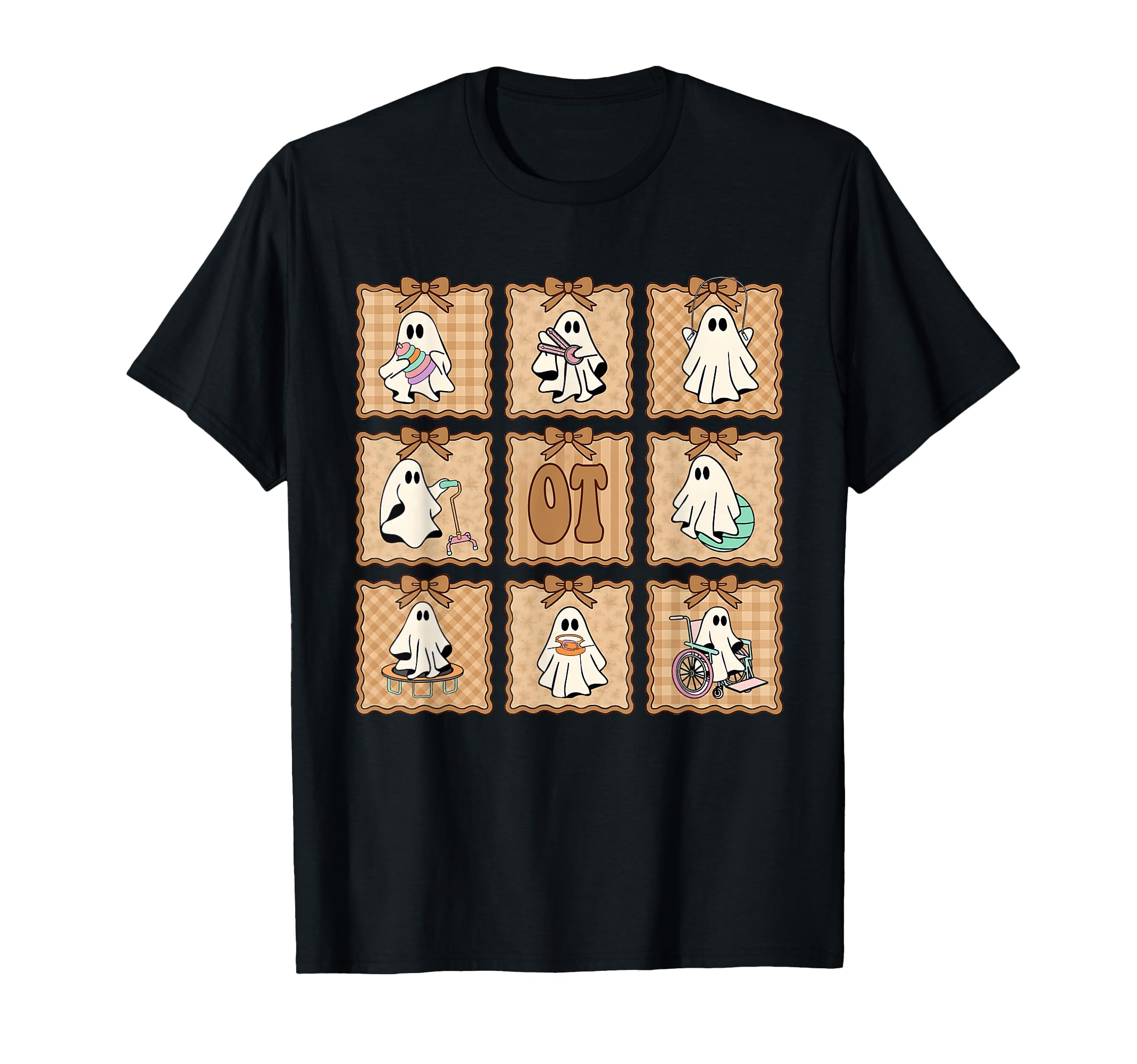 Ot Halloween Occupational Therapy Ghost T-Shirt - Custom Art Print Unisex - T-Shirt, Sweatshirt, Hoodie