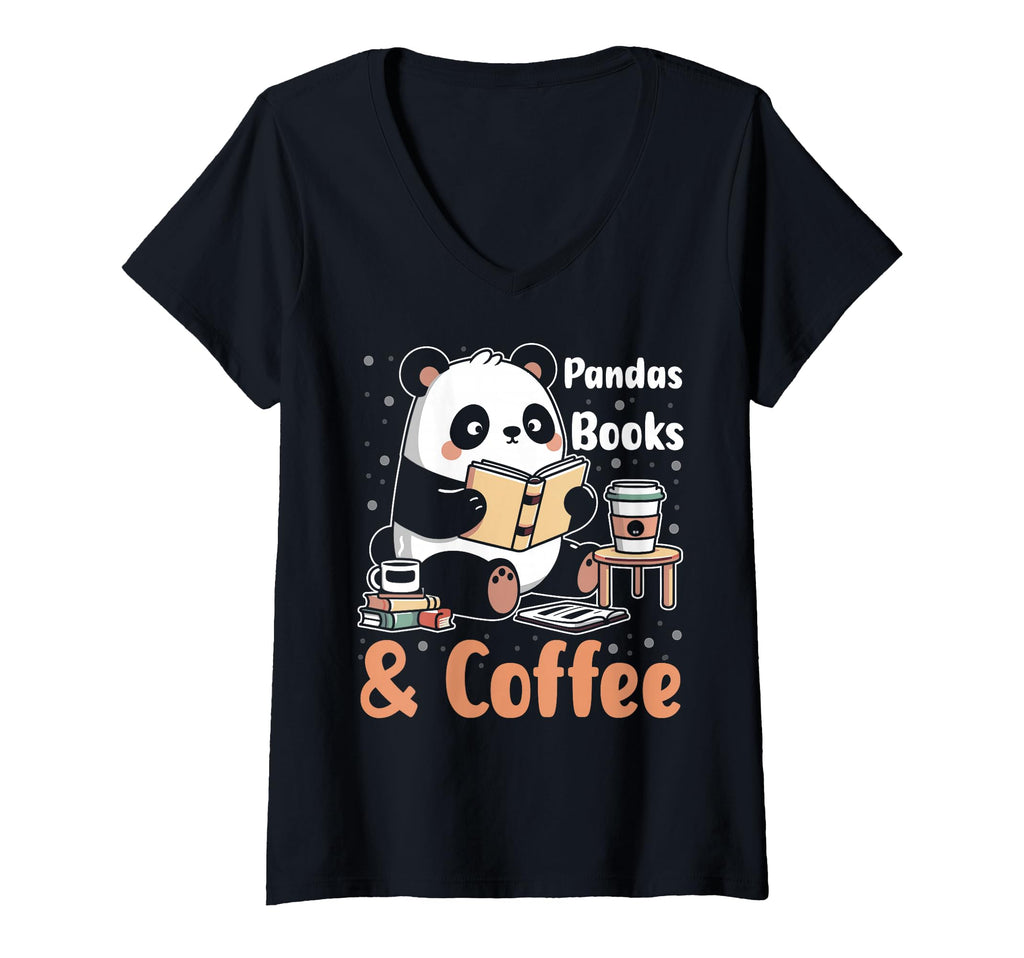 Pandas Books Coffee Bear Java Drink Hoodie - Aesthetic Graphic Men Women - T-Shirt, Sweatshirt, Hoodie