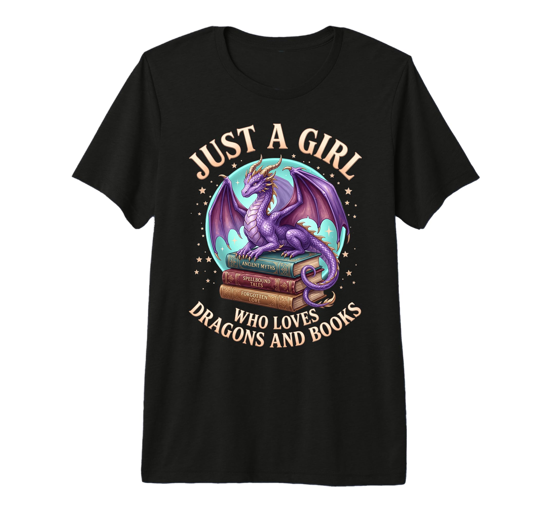 Just Who Loves Dragons And Books T-Shirt - Minimalist Print Men Women - T-Shirt, Sweatshirt, Hoodie